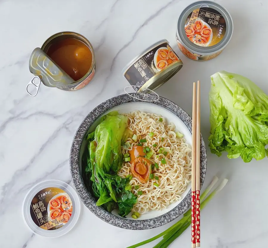 15 minutes of delicious ❗️ instant abalone noodles