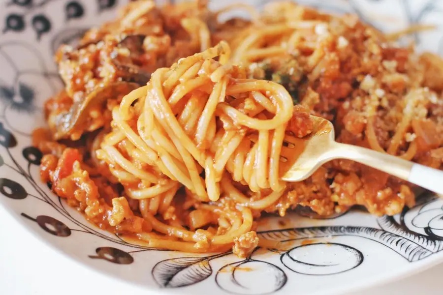 Neapolitan-style eggplant pasta