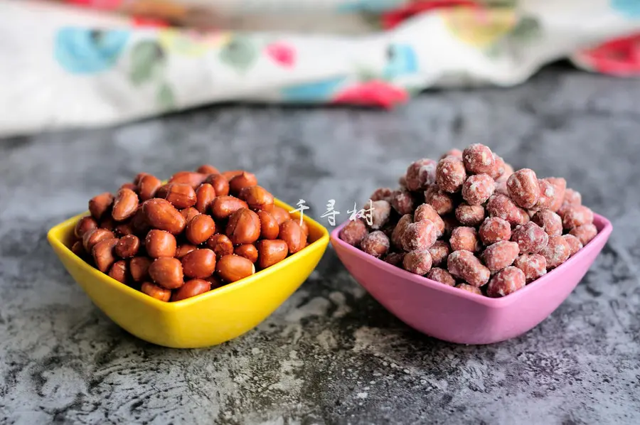 Frosted peanuts (peanut sticky) detailed GIF teaches you the technique of hanging frost thin and even step 0