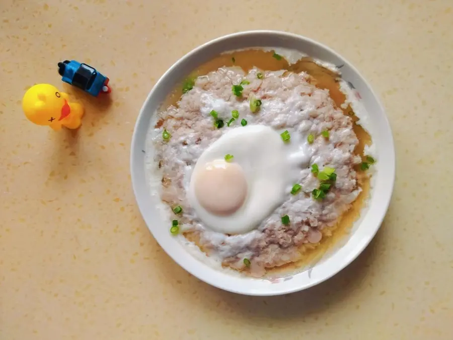 Steamed eggs with yam minced pork step 0