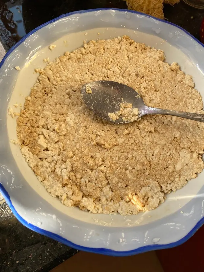 Steamed eggs with tofu and meat foam step 0