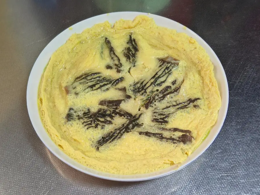 Steamed eggs with morels step 0