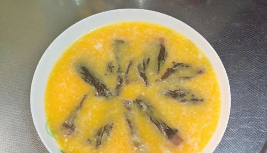 Steamed eggs with morels