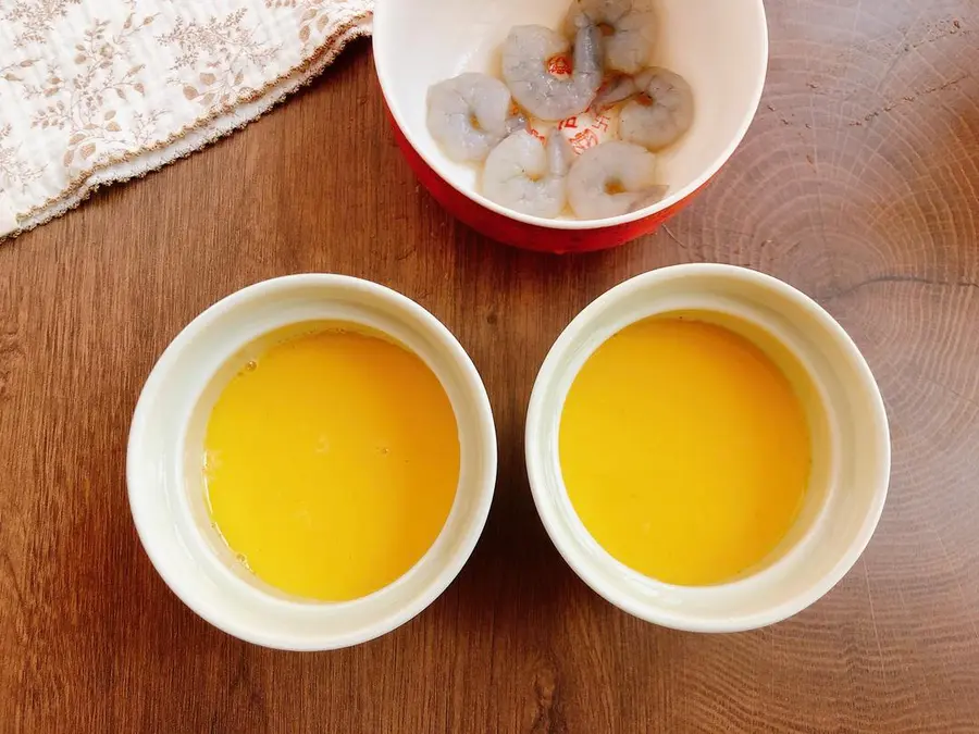 Steamed eggs with shrimp|Delicious, smooth and tender, melts in the mouth step 0