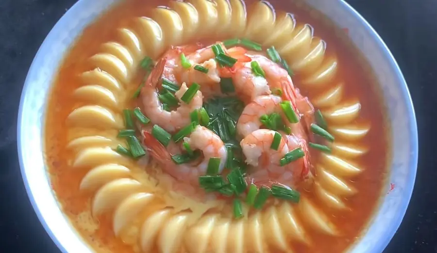 Steamed egg with Japanese tofu and shrimp step 0