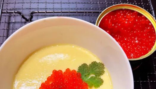 Steamed egg custard with caviar