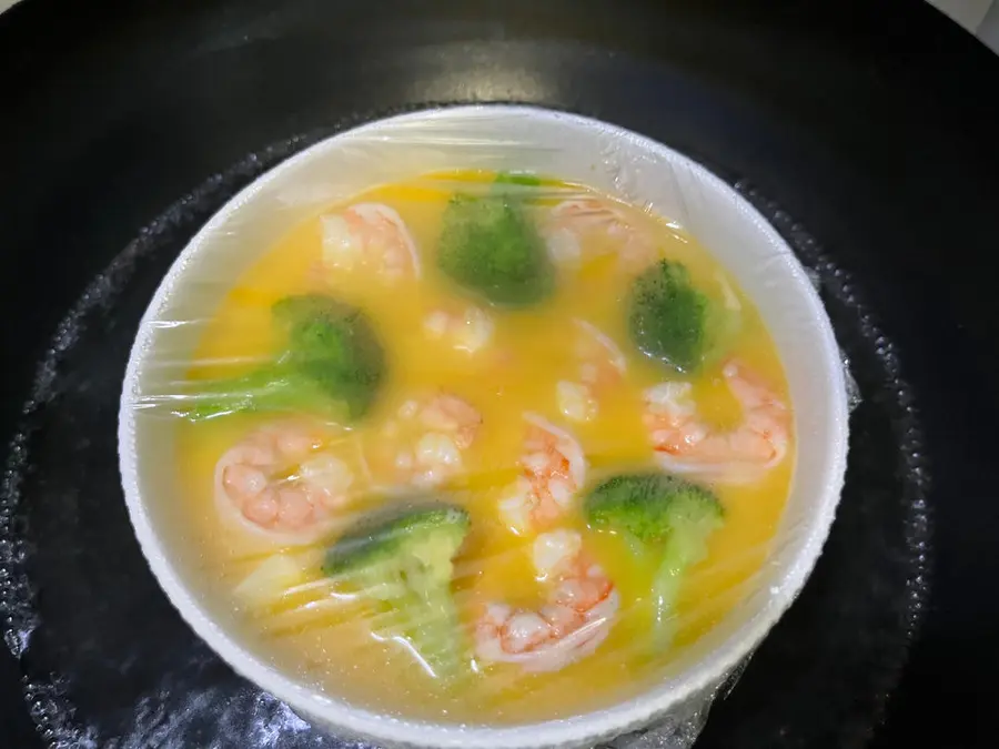 Fat loss must-eat broccoli, shrimp, tofu steamed eggs  step 0