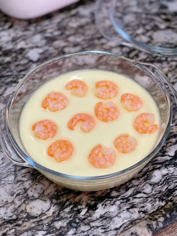 Steamed eggs with shrimp step 0