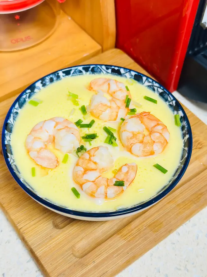 Steamed eggs with  shrimp step 0