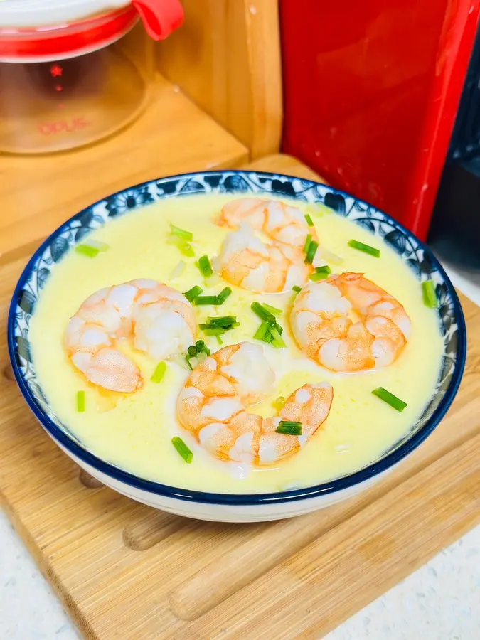 Steamed eggs with  shrimp step 0