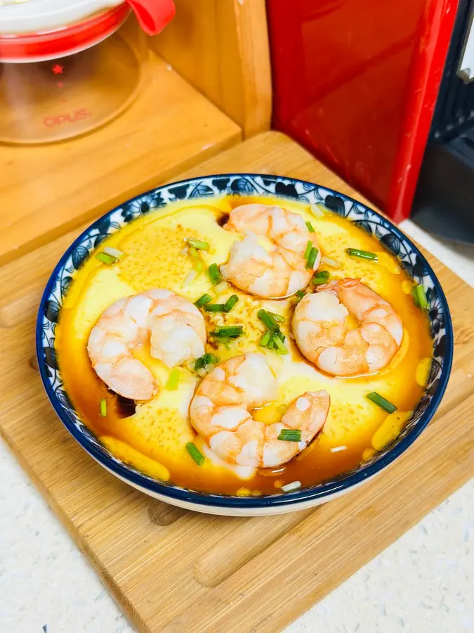 Steamed eggs with  shrimp step 0