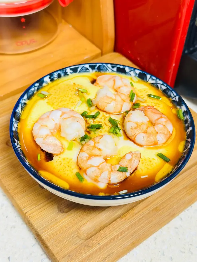 Steamed eggs with  shrimp step 0