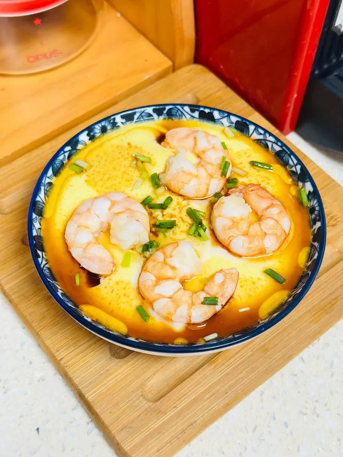 Steamed eggs with  shrimp step 0