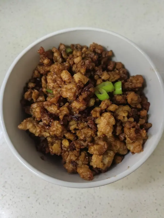 Steamed eggs with tofu in minced meat step 0