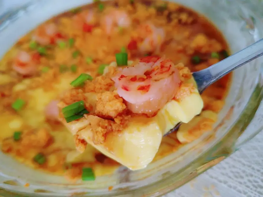 Steamed eggs with shrimp and sea urchin step 0