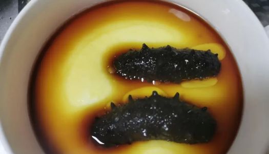 Steamed eggs with sea cucumbers