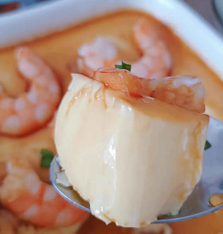 Steamed egg custard with shrimp step 0