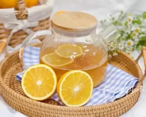 Hot orange tea ✨, sweet and sour winter healing small refreshing drink 