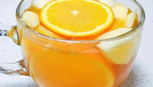 Winter drink hot orange tea