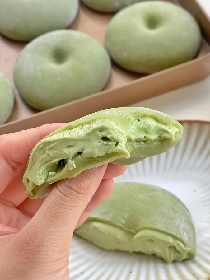 Do you know the same paragraph | Small fresh matcha soft cheese  soft glutinous brushed step 0