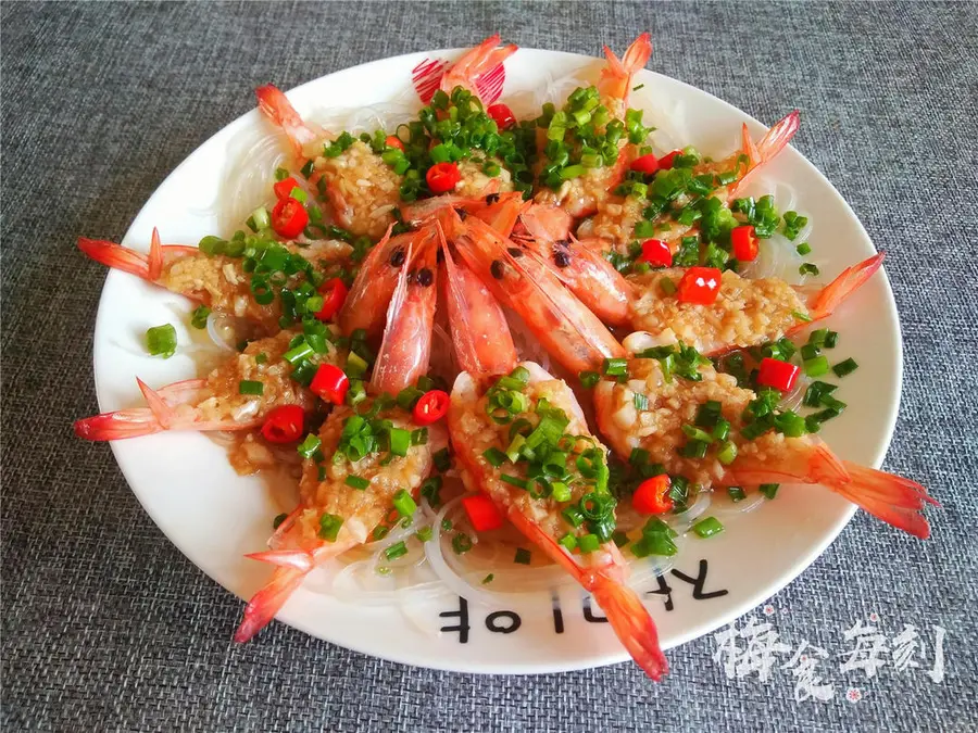 Flower blossom rich shrimp (garlic vermicelli open back shrimp), super detailed graphic steps!