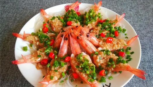 Flower blossom rich shrimp (garlic vermicelli open back shrimp), super detailed graphic steps!