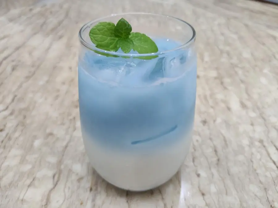 Castle in the Sky ~ Butterfly Pea Flower Milk step 0