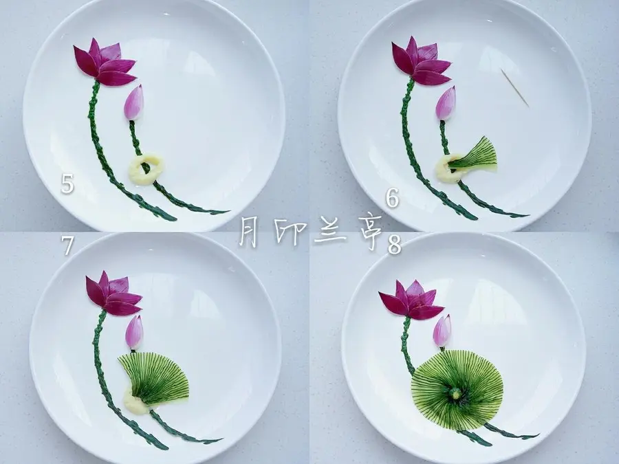 Simple and beautiful plate ornament (9) - cold spell onion lotus step 0