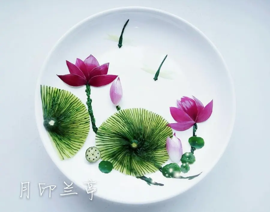 Simple and beautiful plate ornament (9) - cold spell onion lotus step 0