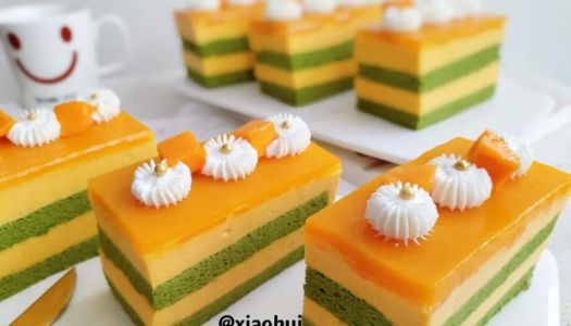 Fresh and healing - mango mousse cake