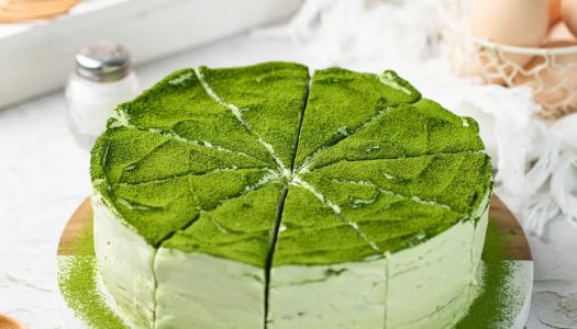 Little fresh series! Matcha mille-feuille cake!