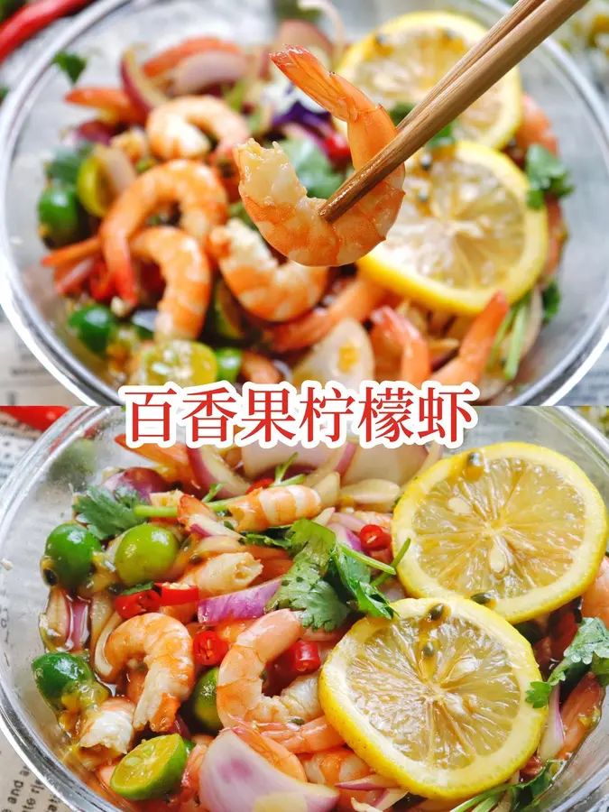 Zero cooking, appetizers, cold dishes , passion fruit, lemon shrimp,  summer small fresh