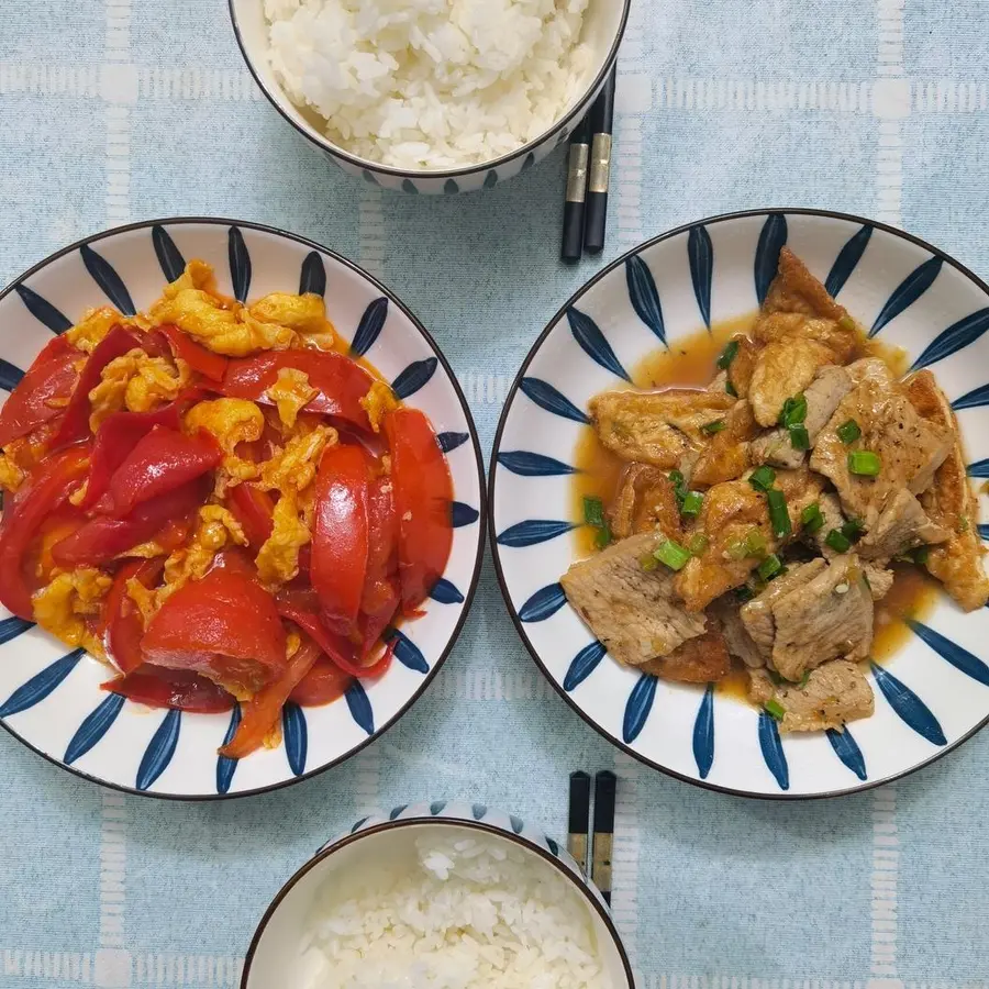 Pregnancy dinner, home-cooked meal for two step 0