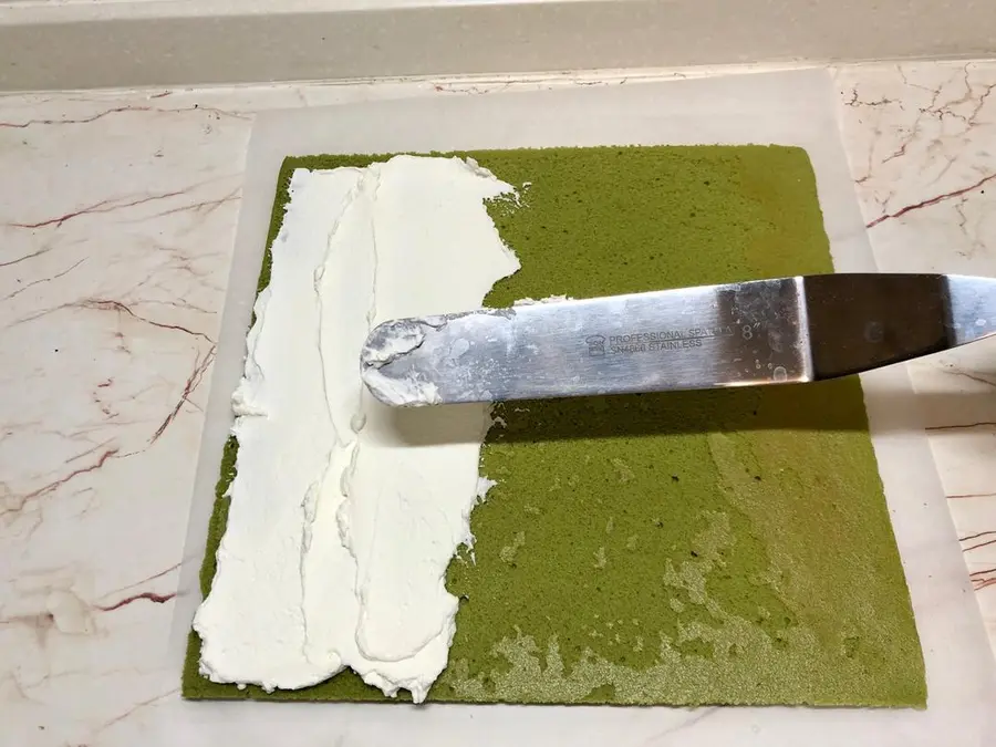 Matcha cream honey bean cake roll! !ï¸ step 0