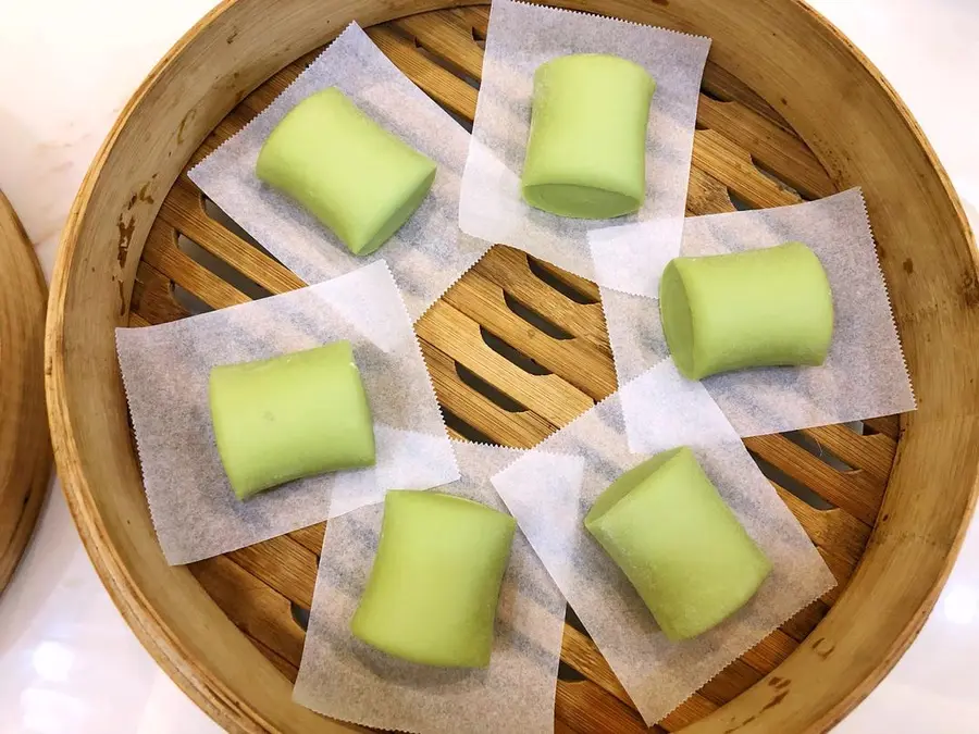 Once-fermented - wormwood juice knife cut small fresh steamed buns! !ï¸ rolling pin method step 0