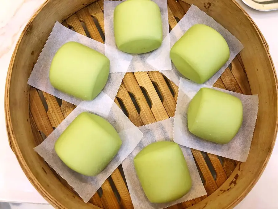 Once-fermented - wormwood juice knife cut small fresh steamed buns! !ï¸ rolling pin method step 0