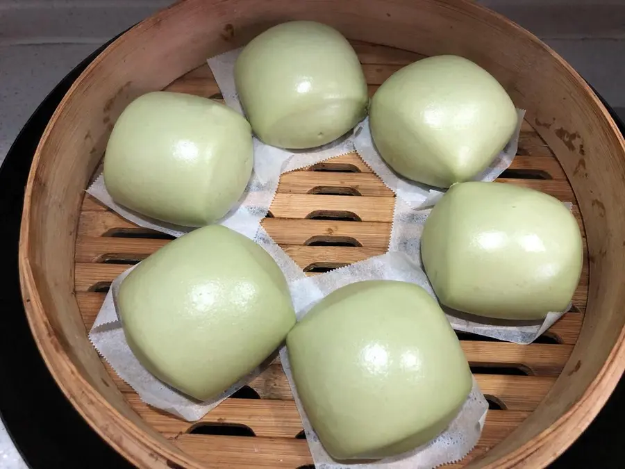 Once-fermented - wormwood juice knife cut small fresh steamed buns! !ï¸ rolling pin method step 0