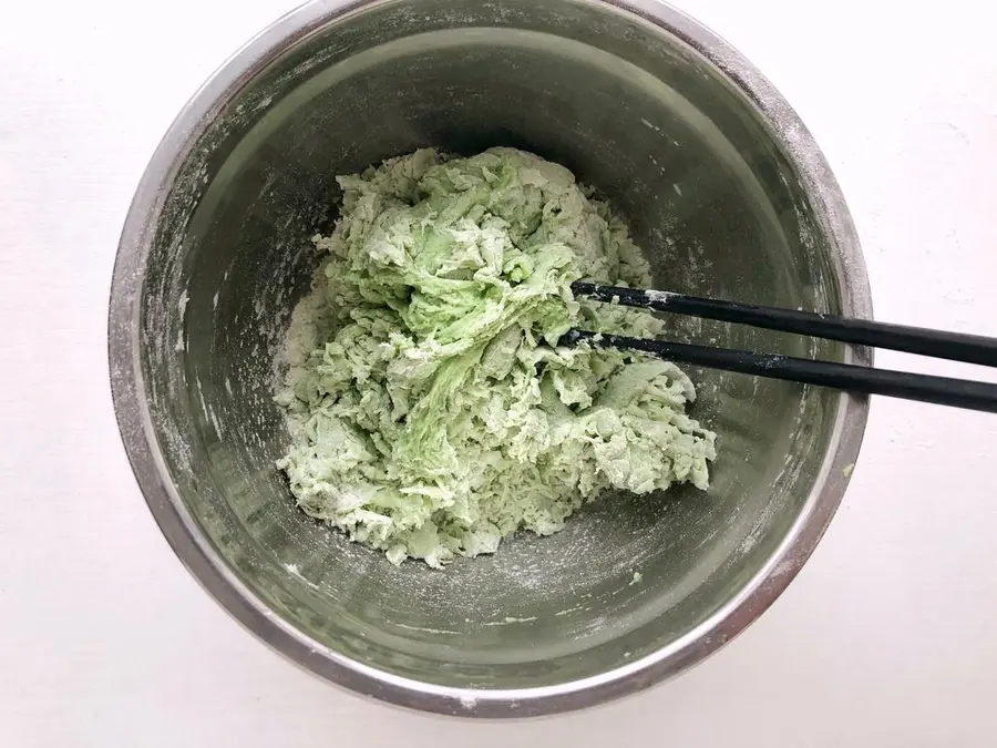 Once-fermented - wormwood juice knife cut small fresh steamed buns! !ï¸ rolling pin method step 0