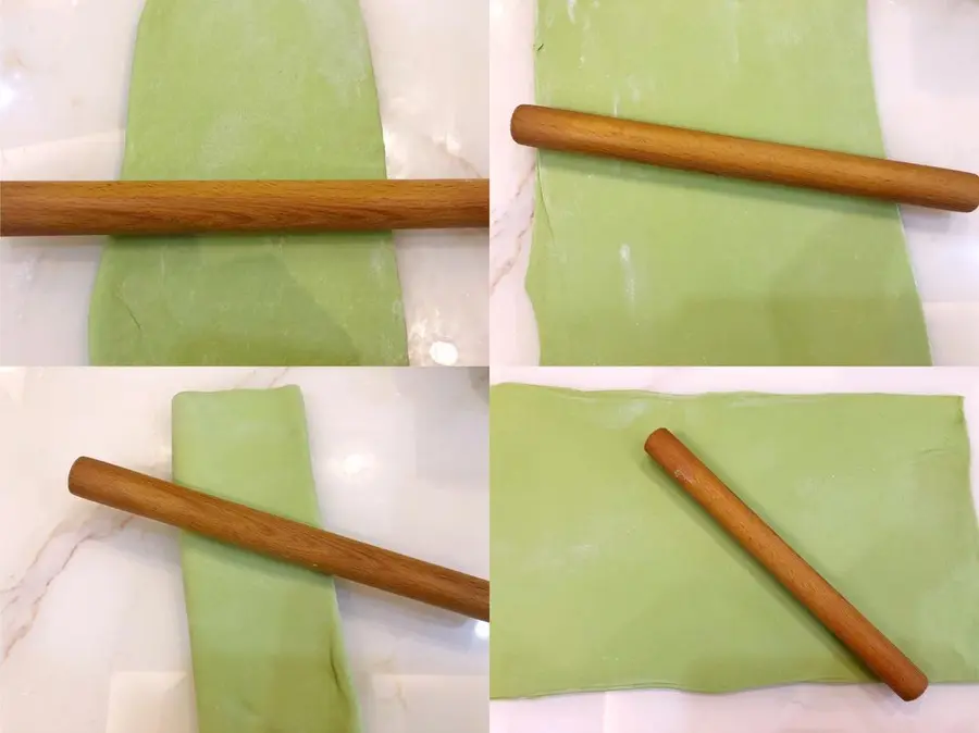 Once-fermented - wormwood juice knife cut small fresh steamed buns! !ï¸ rolling pin method step 0