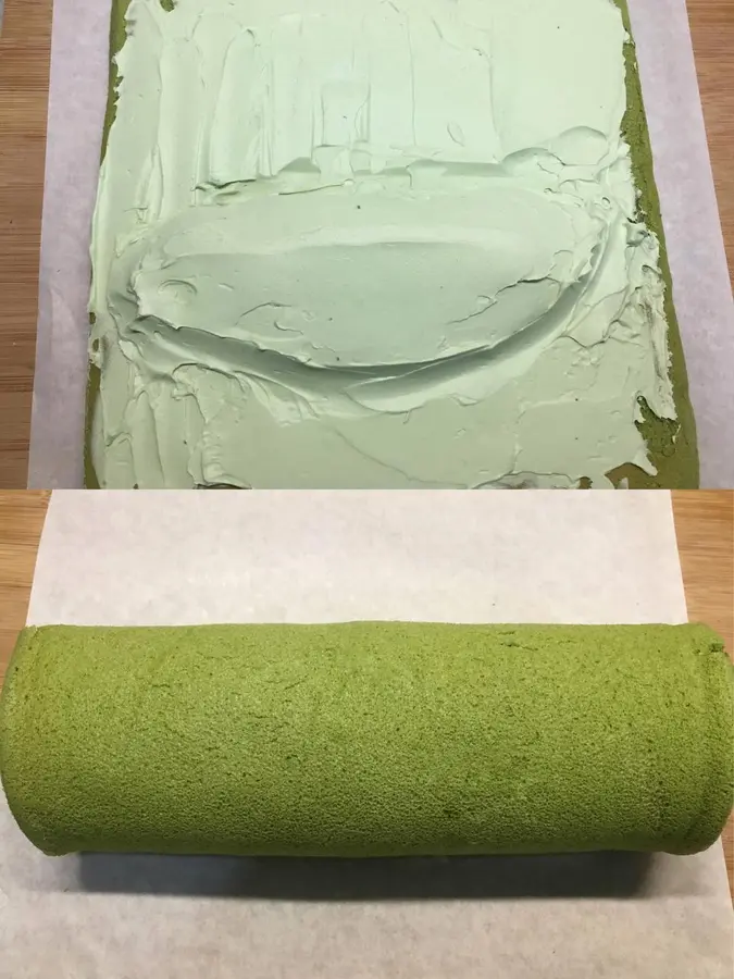 The small fresh matcha cake roll â—ï¸ is suitable for novices, and it is fluffy and does not crack step 0