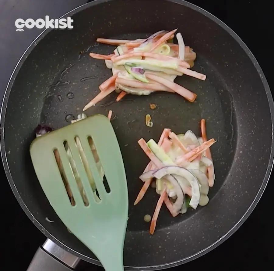 Small fresh snack vegetable pancakes step 0