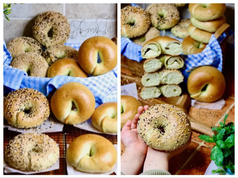 ã€Eat a bite of summerã€‘ Small fresh mint bagels step 0