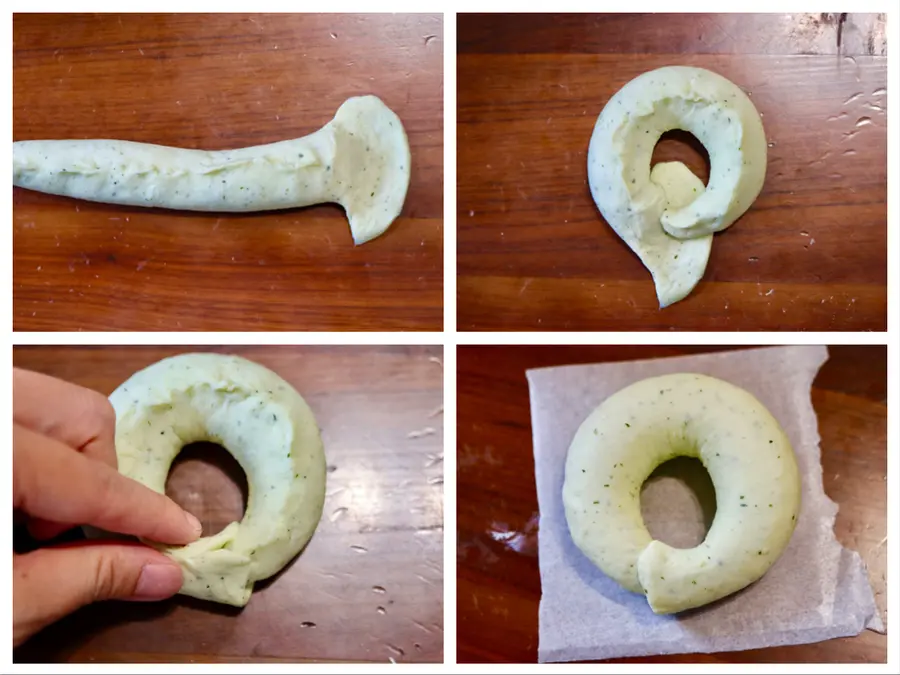 ã€Eat a bite of summerã€‘ Small fresh mint bagels step 0