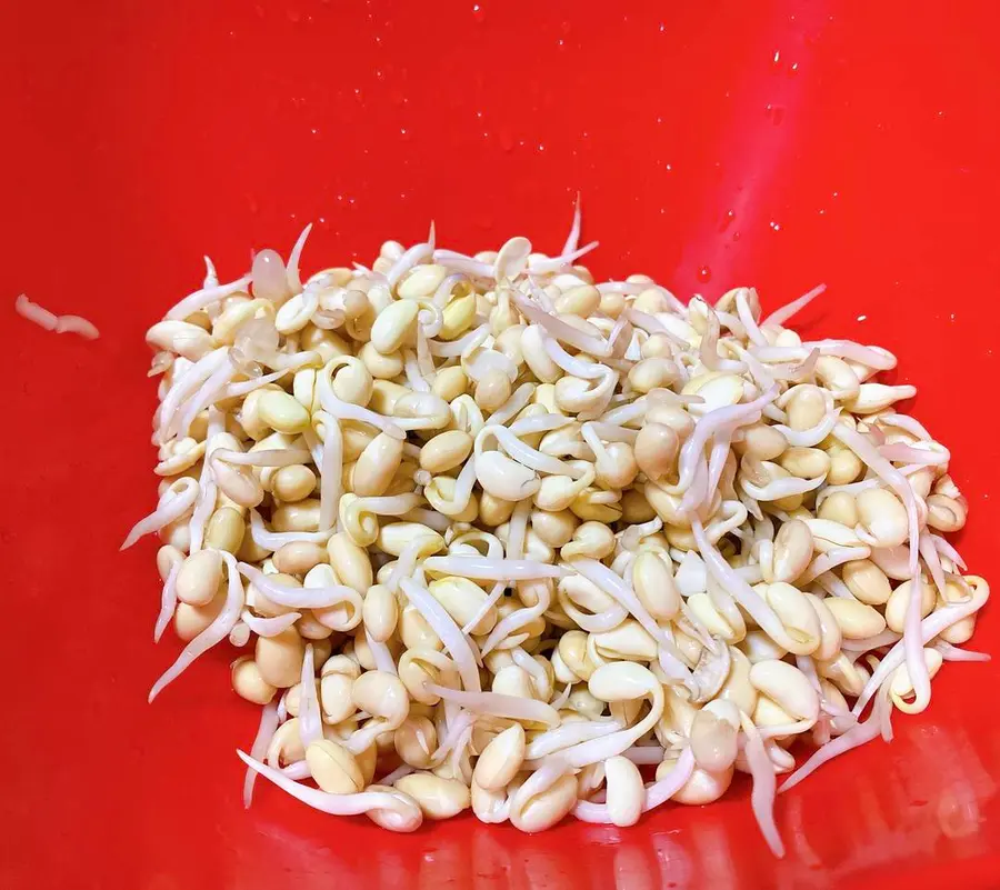 Super side meal: soybean sprouts fried meat - fruit and fruit kitchen step 0