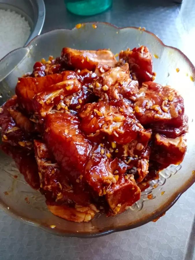 Family version of steamed pork ribs with glutinous rice step 0