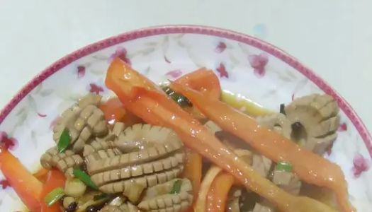 Stir-fried kidney flower (including pork loin treatment and deodorization method)