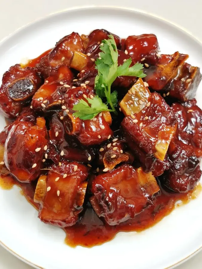 Sweet and sour pork ribs (with less oil, no fried sugar, home-cooked method, easy to understand, sweet and sour and palatable)