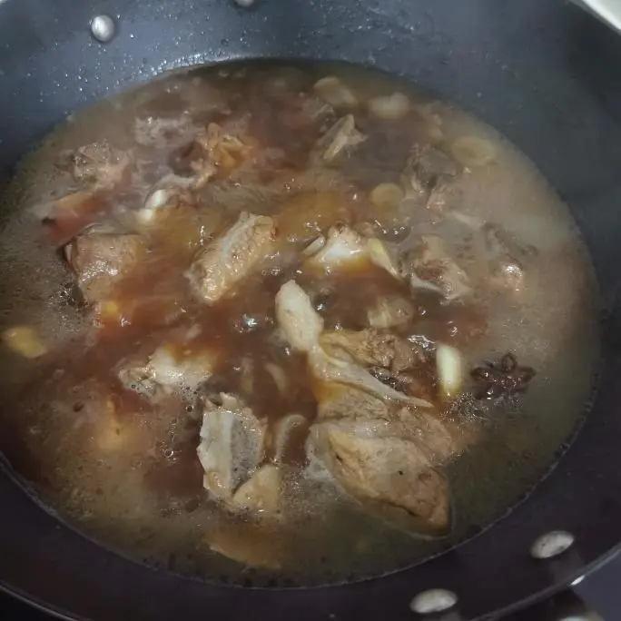 Pork ribs stewed with potatoes (home style) step 0