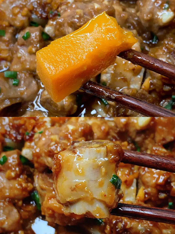 Tender and delicious! Pumpkin garlic steamed pork ribs that are so delicious that you lick your fingers step 0