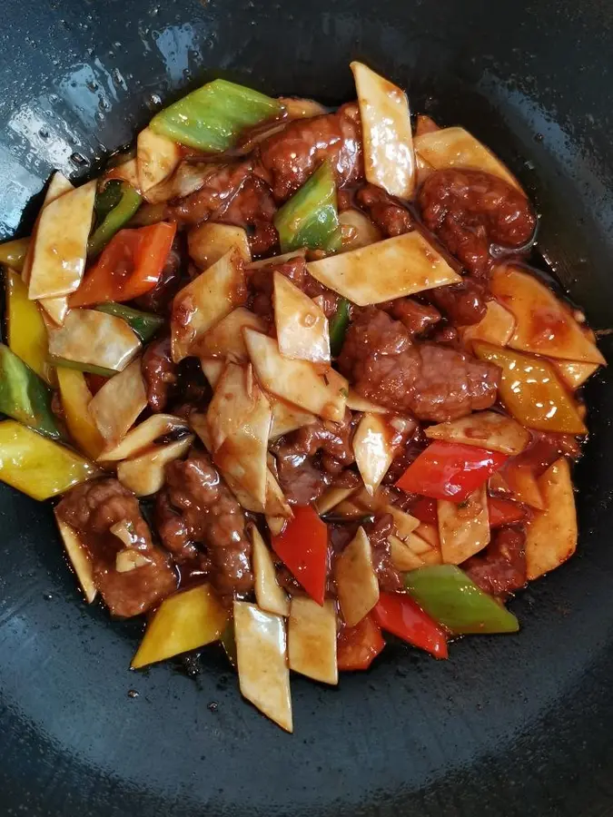 Stir-fried beef with white sauce step 0